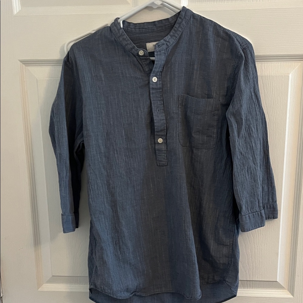 Navy Casual Button Down Shirt for Men